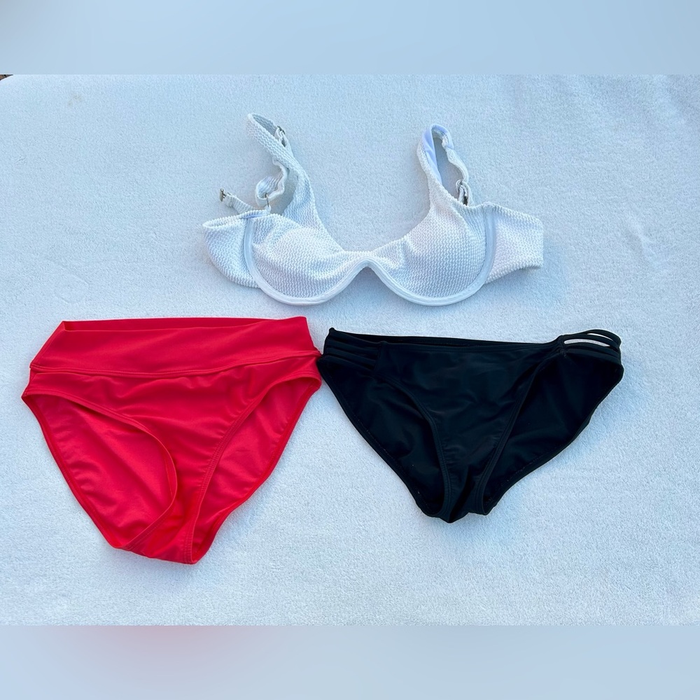 Zaful Bikini Top XL Caribbean Joe Swim Nobo  Bottoms Sz 8